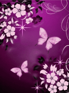 розовые бабочки. 75 анимационаая картинка, гиф