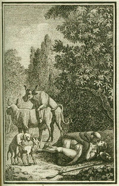 секс животных - бык с коровой, пес с обакой и монах с девушкой, эротическая гравюра