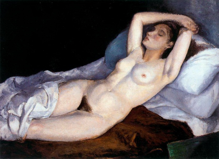 Спящая обнаженная женщина, рисунок секса