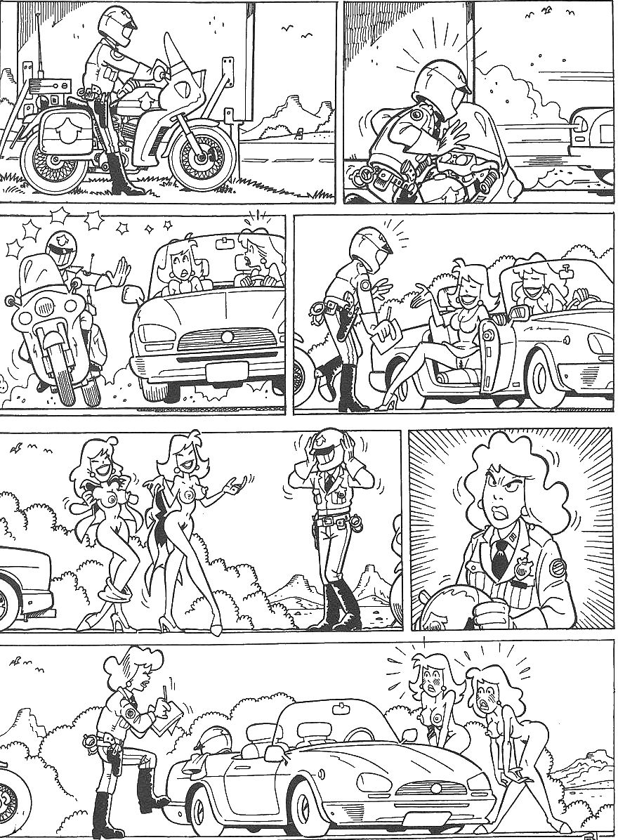 эротический комикс  Полицайка