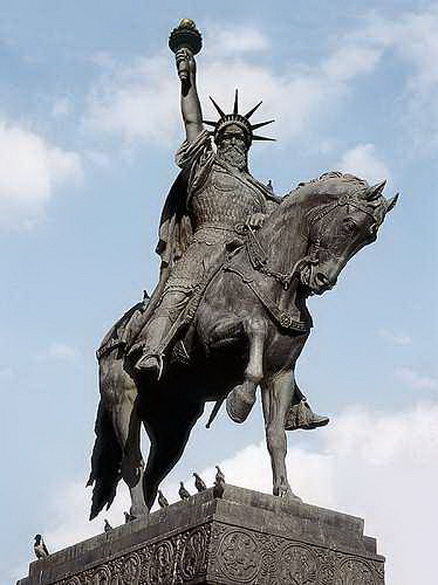 статуй свободы на лихом коне, сюжет порно прикола, эротический прикол