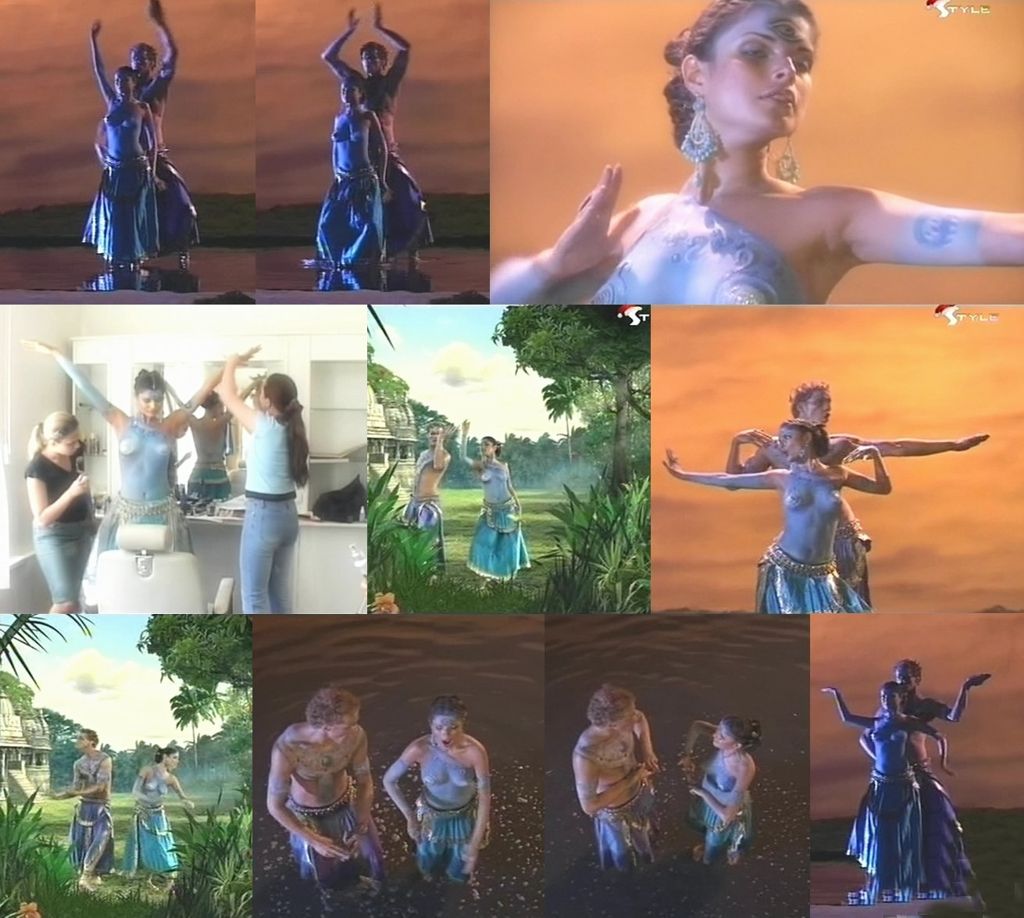 Анна Азарова топлесс в индийских танцах